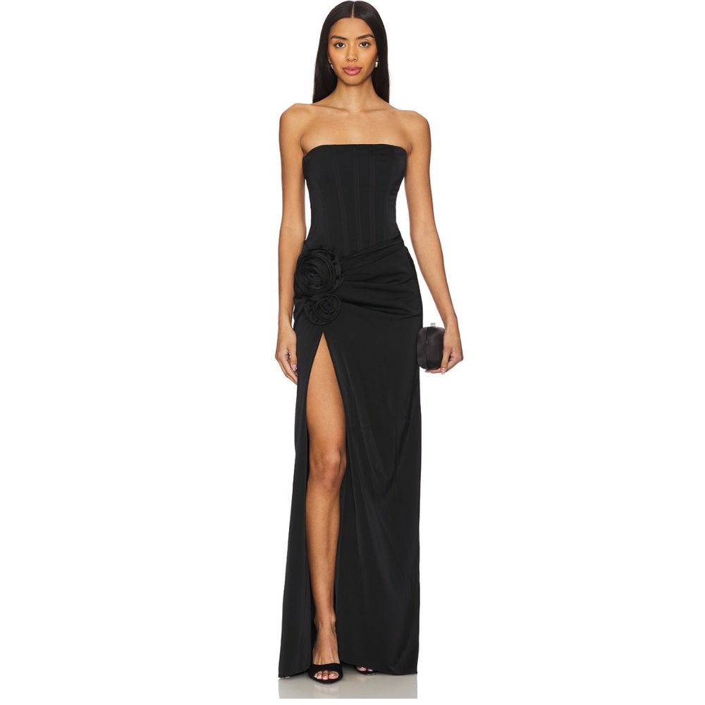 NBD Strapless Black Gown